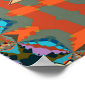 Farbiges geometrisches Muster des südlichen Wester Poster (Ecke)