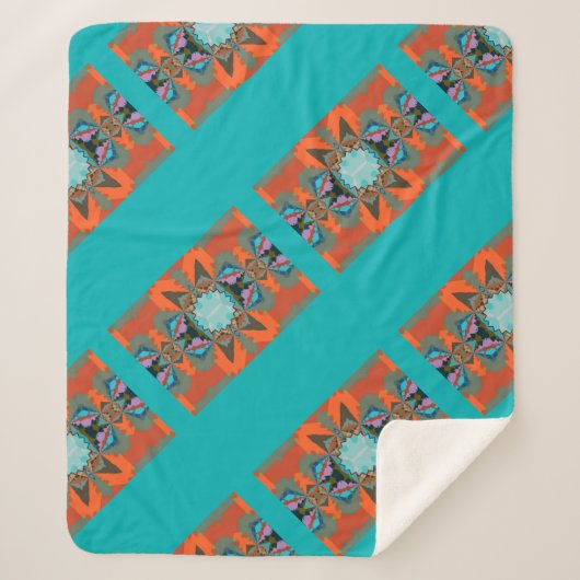 Farbiges geometrisches Muster des südlichen Wester Sherpadecke (Vorderseite)