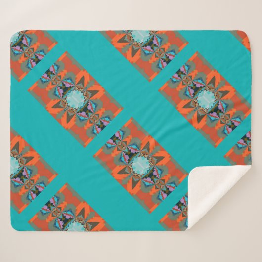 Farbiges geometrisches Muster des südlichen Wester Sherpadecke (Vorderseite (Horizontal))