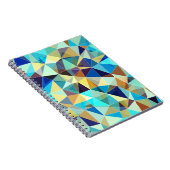 Farbiges geometrisches Muster, dreieckiger Hinterg Notizblock (Rechte Seite)