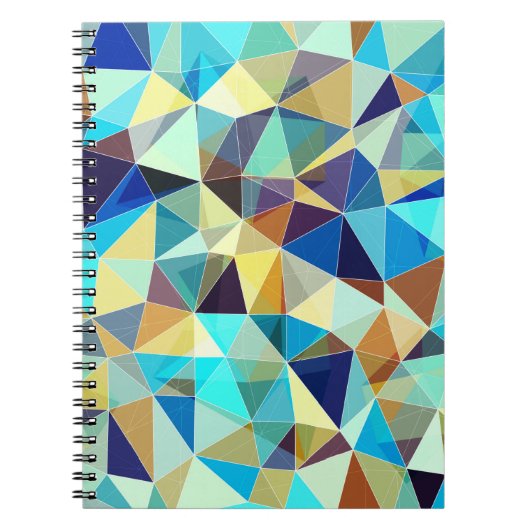 Farbiges geometrisches Muster, dreieckiger Hinterg Notizblock (Vorderseite)