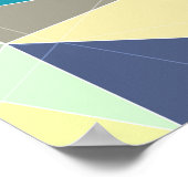 Farbiges geometrisches Muster, dreieckiger Hinterg Poster (Ecke)