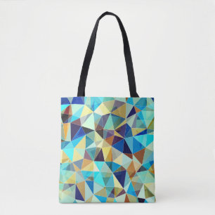 Farbiges geometrisches Muster, dreieckiger Hinterg Tasche