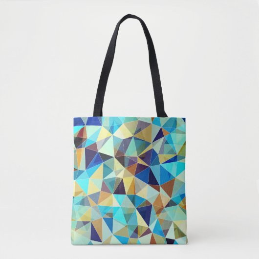 Farbiges geometrisches Muster, dreieckiger Hinterg Tasche (Vorderseite)
