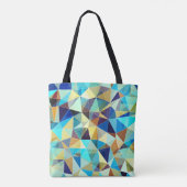 Farbiges geometrisches Muster, dreieckiger Hinterg Tasche (Rückseite)