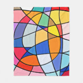 Farbiges geometrisches Muster Fleecedecke (Vorderseite)