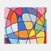 Farbiges geometrisches Muster Fleecedecke (Vorderseite (Horizontal))