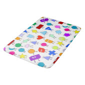 Farbiges geometrisches Muster für 2D & 3D-Formen f Badematte (Schrägansicht)