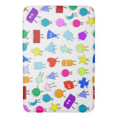 Farbiges geometrisches Muster für 2D & 3D-Formen f Badematte (Vorderseite Vertikal)