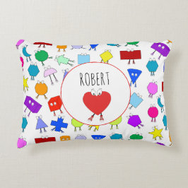 Farbiges geometrisches Muster für 2D & 3D-Formen f Dekokissen