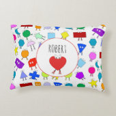 Farbiges geometrisches Muster für 2D & 3D-Formen f Dekokissen (Rückseite)