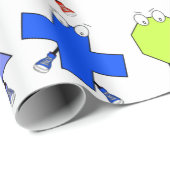 Farbiges geometrisches Muster für 2D & 3D-Formen f Geschenkpapier (Rolleneckpunkt)