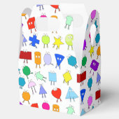 Farbiges geometrisches Muster für 2D & 3D-Formen f Geschenkschachtel (Geöffnet)