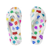 Farbiges geometrisches Muster für 2D & 3D-Formen f Kinderbadesandalen (Fußbett)