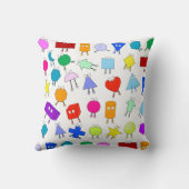 Farbiges geometrisches Muster für 2D & 3D-Formen f Kissen (Rückseite)