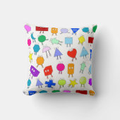 Farbiges geometrisches Muster für 2D & 3D-Formen f Kissen (Vorderseite)