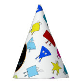 Farbiges geometrisches Muster für 2D & 3D-Formen f Partyhütchen (Rechts)