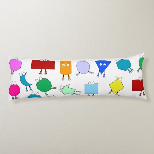 Farbiges geometrisches Muster für 2D & 3D-Formen f Seitenschläferkissen (Rückseite)