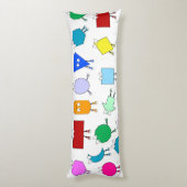 Farbiges geometrisches Muster für 2D & 3D-Formen f Seitenschläferkissen (Rückseite (Vertikal))
