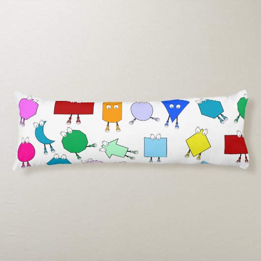 Farbiges geometrisches Muster für 2D & 3D-Formen f Seitenschläferkissen (Vorderseite)