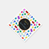 Farbiges geometrisches Muster für 2D & 3D-Formen f Serviette (Ecke)