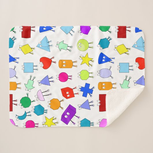 Farbiges geometrisches Muster für 2D & 3D-Formen f Sherpadecke (Vorderseite (Horizontal))