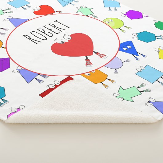 Farbiges geometrisches Muster für 2D & 3D-Formen f Sherpadecke (3/4)