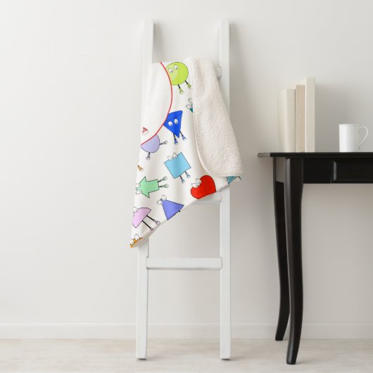 Farbiges geometrisches Muster für 2D & 3D-Formen f Sherpadecke (Beispiel)