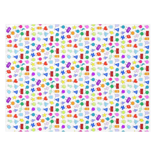 Farbiges geometrisches Muster für 2D & 3D-Formen f Tischdecke (Vorderseite (Horizontal))