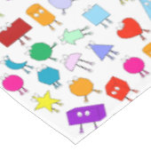 Farbiges geometrisches Muster für 2D & 3D-Formen f Tischdecke (Schrägansicht)