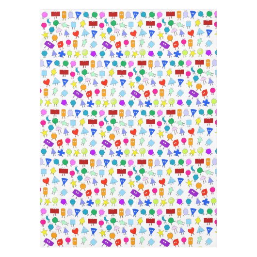 Farbiges geometrisches Muster für 2D & 3D-Formen f Tischdecke (Vorderseite)