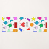 Farbiges geometrisches Muster für 2D & 3D-Formen f Yogamatte (Vorderseite (Horizontal))