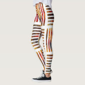 Farbiges geometrisches Muster für Abstrakte Streif Leggings (Links)
