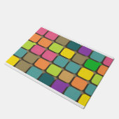 Farbiges geometrisches Muster Fußmatte (Schrägansicht)