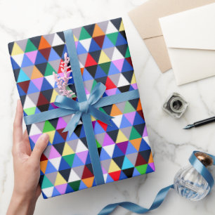 Farbiges geometrisches Muster Geschenkpapier