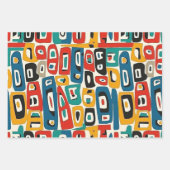 Farbiges geometrisches Muster Geschenkpapier Set (Vorderseite 2)