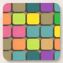 Farbiges geometrisches Muster Getränkeuntersetzer