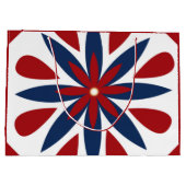 Farbiges geometrisches Muster Große Geschenktüte (Rückseite)