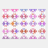 Farbiges geometrisches Muster in Lila Farben Geschenkpapier Set (Vorderseite 2)