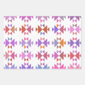 Farbiges geometrisches Muster in Lila Farben Geschenkpapier Set (Vorderseite)