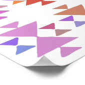 Farbiges geometrisches Muster in Lila Farben Poster (Ecke)