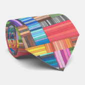 Farbiges geometrisches Muster in Regenbogen Krawatte (Gerollt)