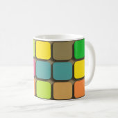 Farbiges geometrisches Muster Kaffeetasse (VorderseiteRechts)