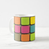 Farbiges geometrisches Muster Kaffeetasse (Vorderseite Links)