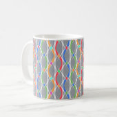 Farbiges geometrisches Muster. Kaffeetasse (Vorderseite Links)