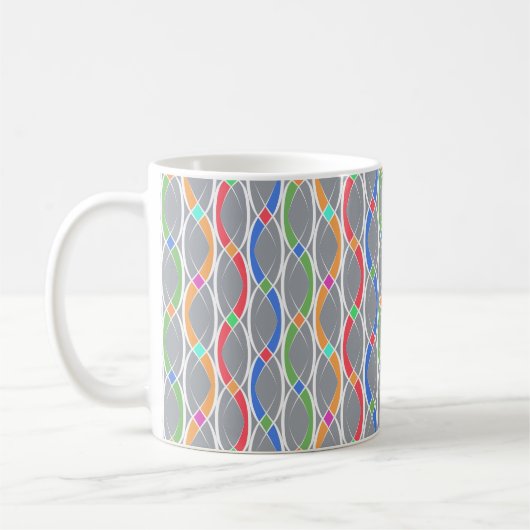 Farbiges geometrisches Muster. Kaffeetasse (Links)