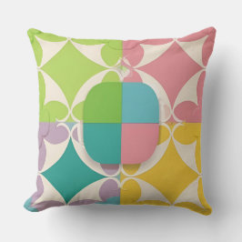 Farbiges geometrisches Muster Kissen