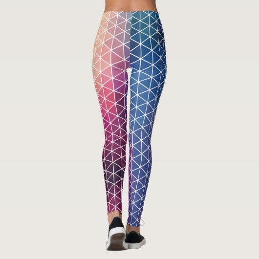 Farbiges geometrisches Muster Leggings (Rückseite)