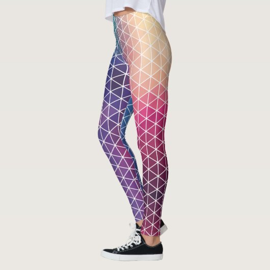 Farbiges geometrisches Muster Leggings (Links)