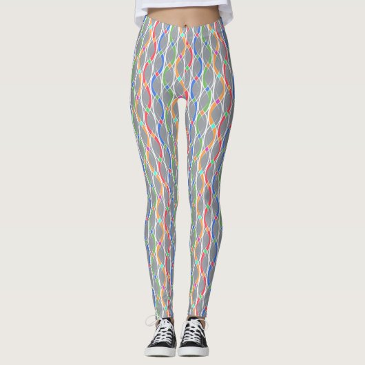 Farbiges geometrisches Muster. Leggings (Vorderseite)
